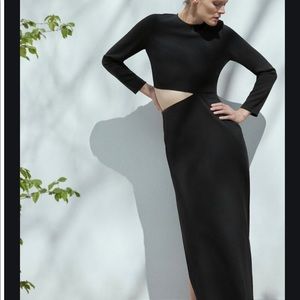 Zara Black Cut-out Maxi dress